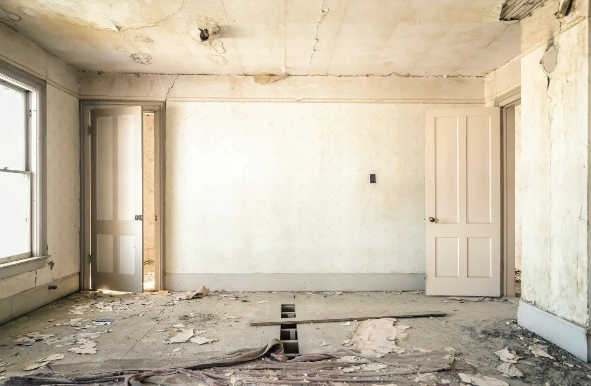 Waste disposal crew managing a cleanout project in West Mead